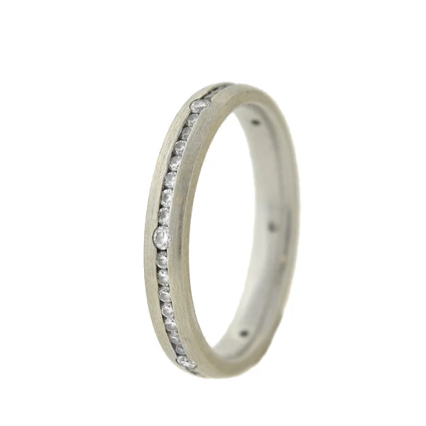 LEGACY Estate 18kt Inlaid Diamond Eternity Band - Image 3