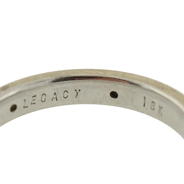 LEGACY Estate 18kt Inlaid Diamond Eternity Band - Image 5