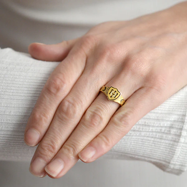 Victorian English 18kt Enamel & Woven Hair Mourning Ring - Image 9