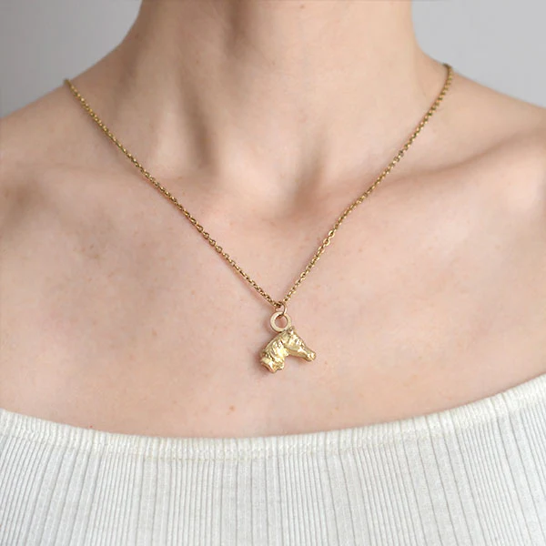 Victorian Petite 14kt Horse Head Fob/Charm - Image 5