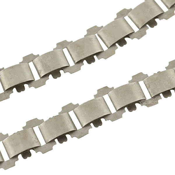 Victorian Silver Smooth Cutout Link Book Chain 19" - Image 3