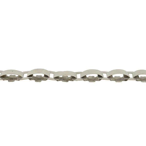 Victorian Silver Smooth Cutout Link Book Chain 19" - Image 5