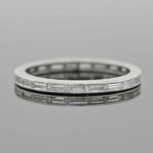 Art Deco Platinum Baguette Diamond Eternity Band - Image 2