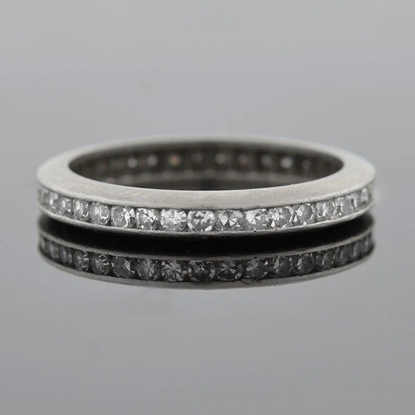 Art Deco Platinum Diamond Eternity Band - Image 2