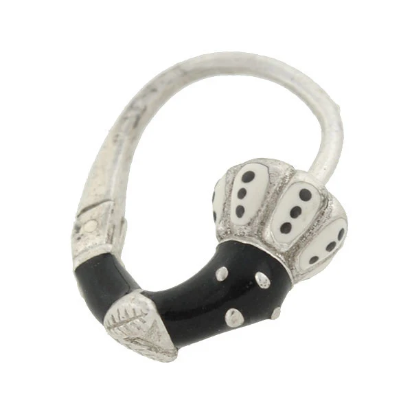 Vintage Sterling & Enamel Blackamoor Earrings - Image 3