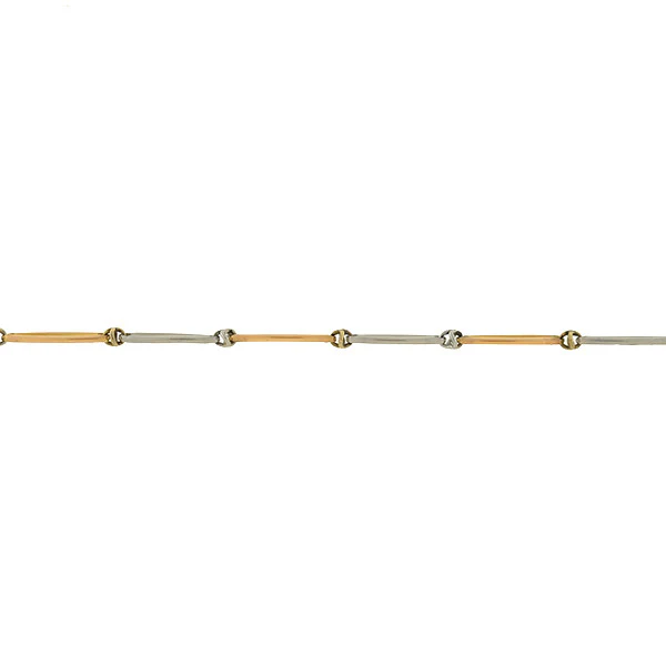 Edwardian 15kt & Platinum Ornate Watch Chain 24.5" - Image 5