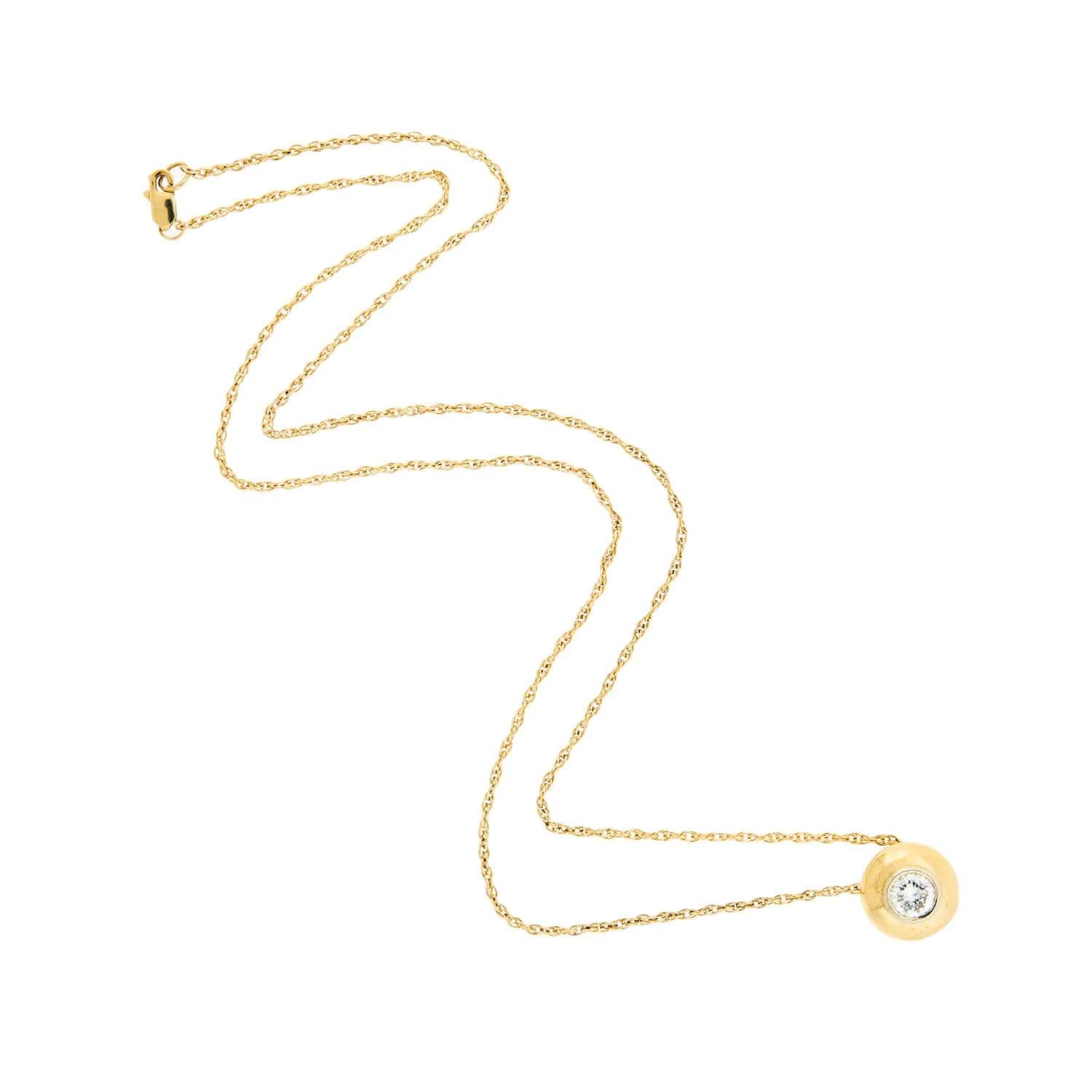 Estate 14k Diamond Pendant Necklace .5ctw - Image 2