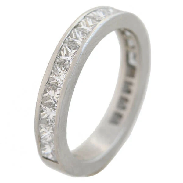 Estate Platinum Princess Cut Diamond Half Eternity Band 1.75ctw - Image 6