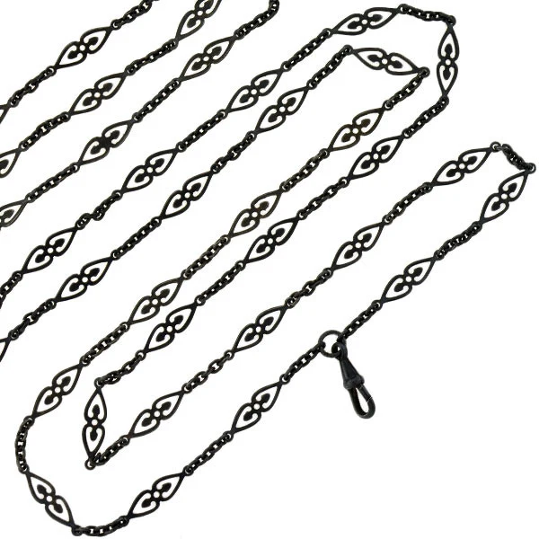 Georgian Gunmetal Fancy Link Chain 60" - Image 3