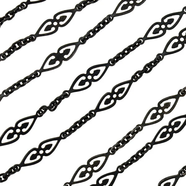 Georgian Gunmetal Fancy Link Chain 60" - Image 4