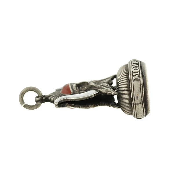 Late Victorian Sterling & Enamel "M.O.V.P.E.R." Freemasonry Fob - Image 4