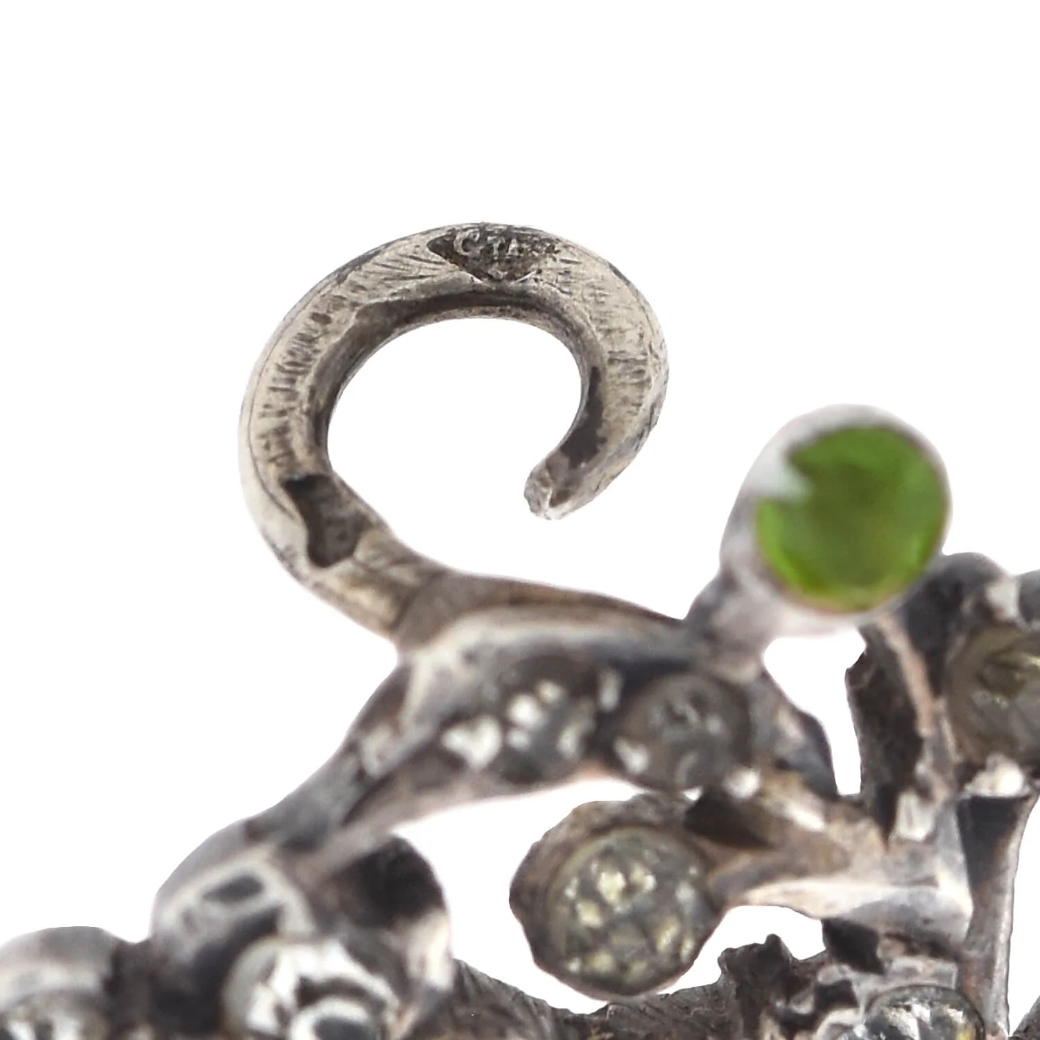 Georgian Sterling French Paste Giardinetto Flower Vase Pin - Image 5