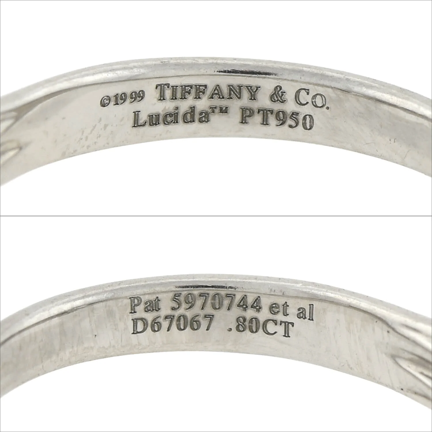 TIFFANY & CO. Estate Platinum GIA-Certified "Lucida®" Diamond Solitaire Ring 0.80ct - Image 5