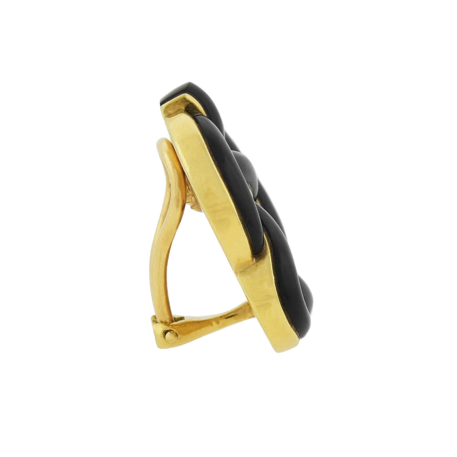 TIFFANY & Co. Vintage 18kt Onyx Knot Clip-On Earrings - Image 5