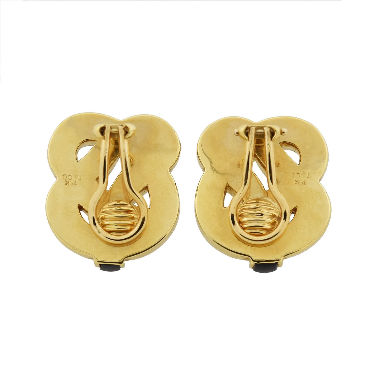 TIFFANY & Co. Vintage 18kt Onyx Knot Clip-On Earrings - Image 7
