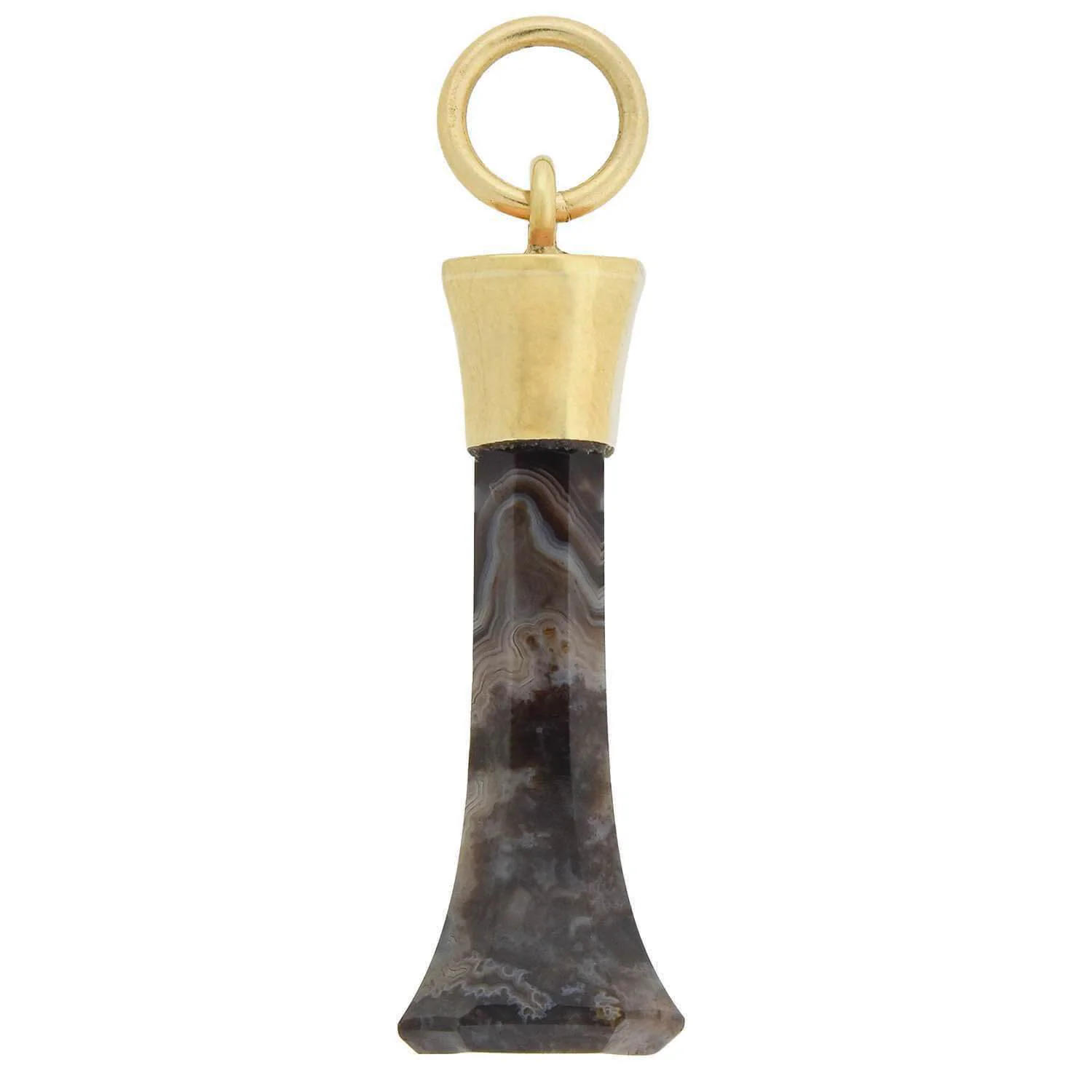Victorian 10kt Yellow Gold + Carved Agate Fob Pendant - Image 5