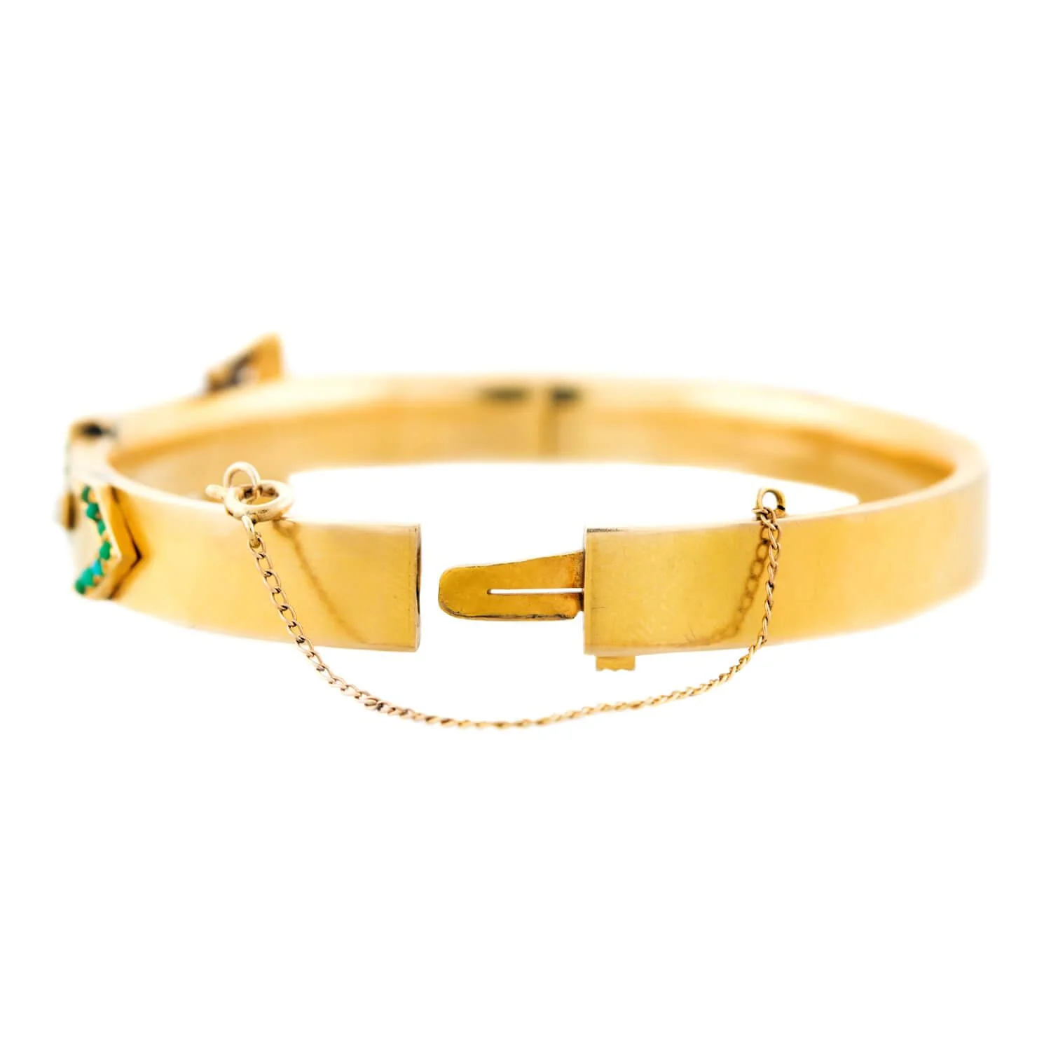Victorian 14k Turquoise Buckle Bracelet - Image 6