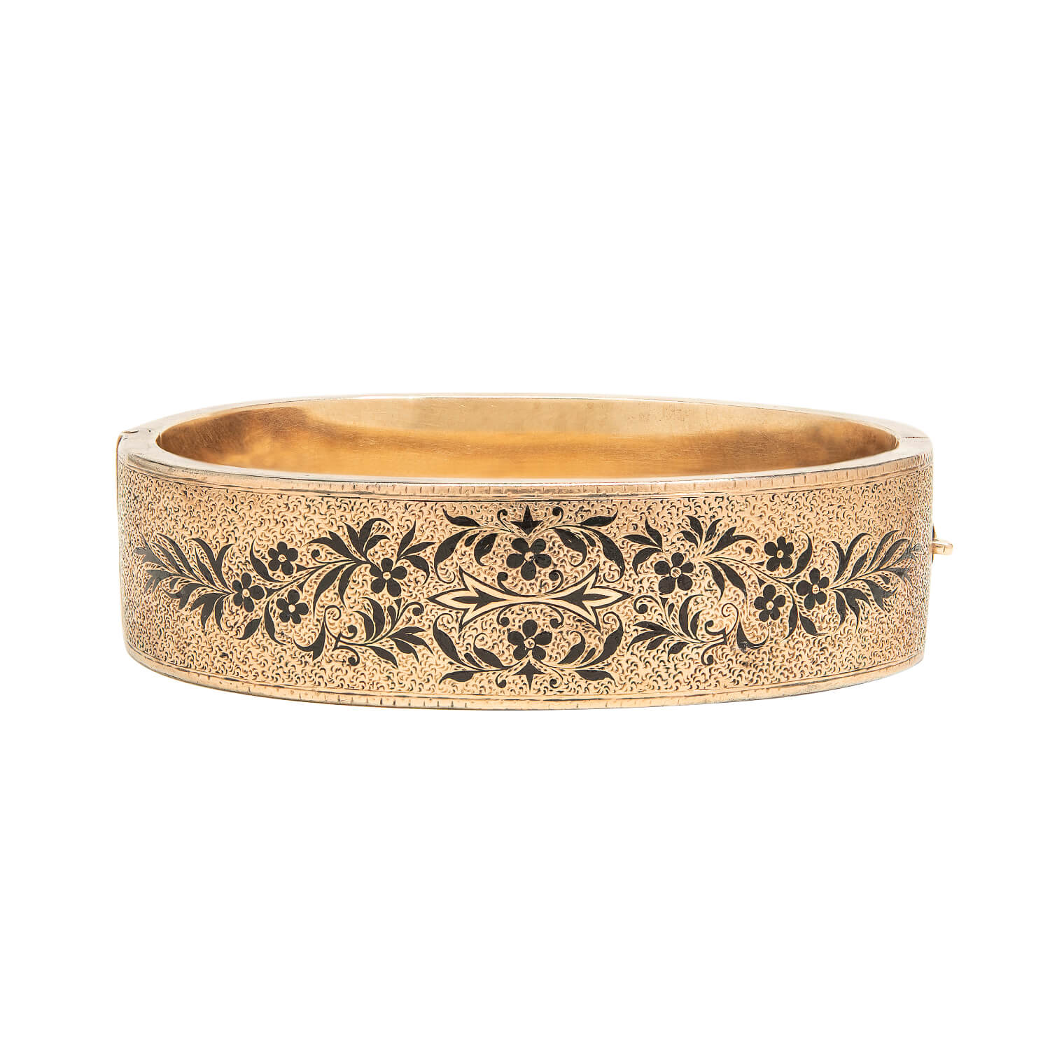 Victorian 14kt Gold Bangle Enamel Tracery "Wedding Bracelet" Set - Image 4