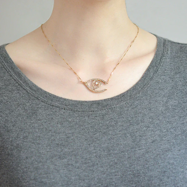 Victorian 14kt Pearl & Diamond Wishbone & Heart Necklace - Image 6