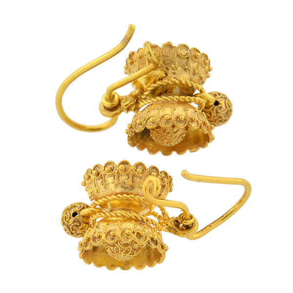 Victorian 15kt Yellow Gold Etruscan Earrings - Image 5