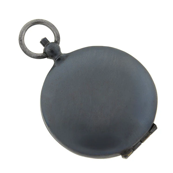 Victorian Large Gunmetal Mirrored Locket - Image 2