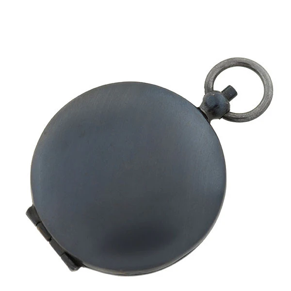 Victorian Large Gunmetal Mirrored Locket - Image 3