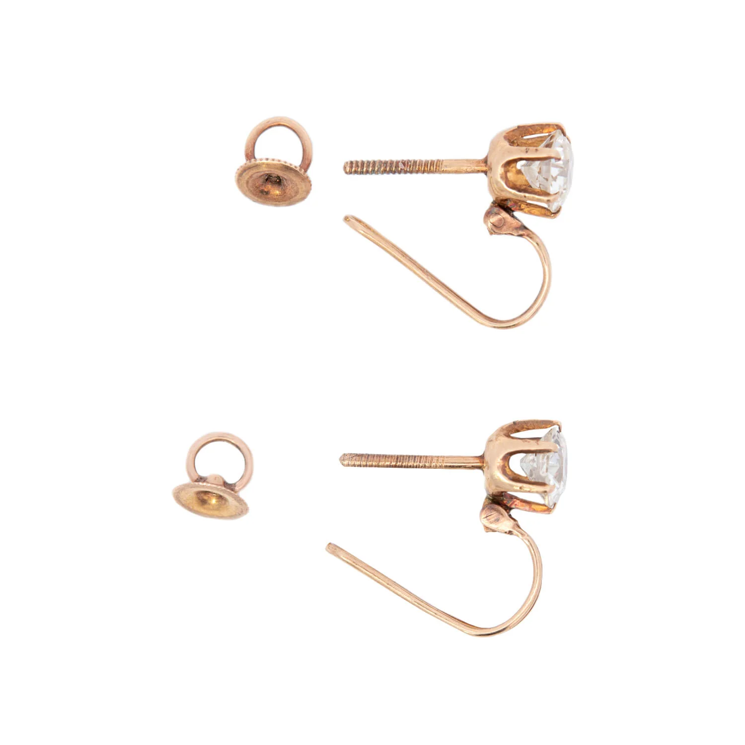 Victorian 1.80ctw Old European Diamond stud Earrings - Image 3