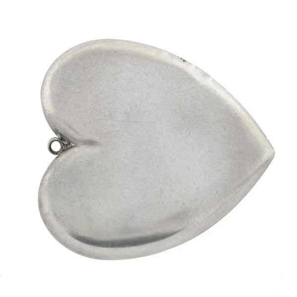 Victorian Sterling Roman Key Heart Pendant - Image 5