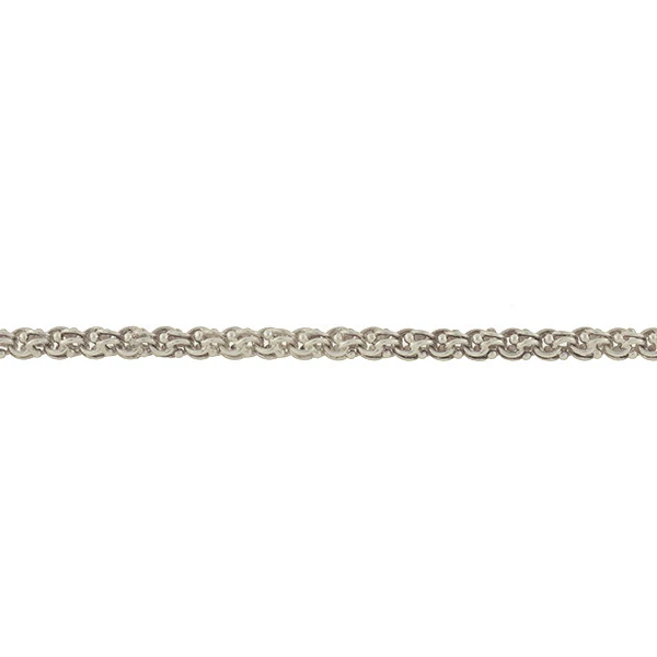 Victorian Style Long Sterling Beaded Link Chain 48" - Image 5