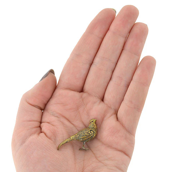 Victorian Vienna Bronze Pheasant Bird Miniature Sculpture - Image 5