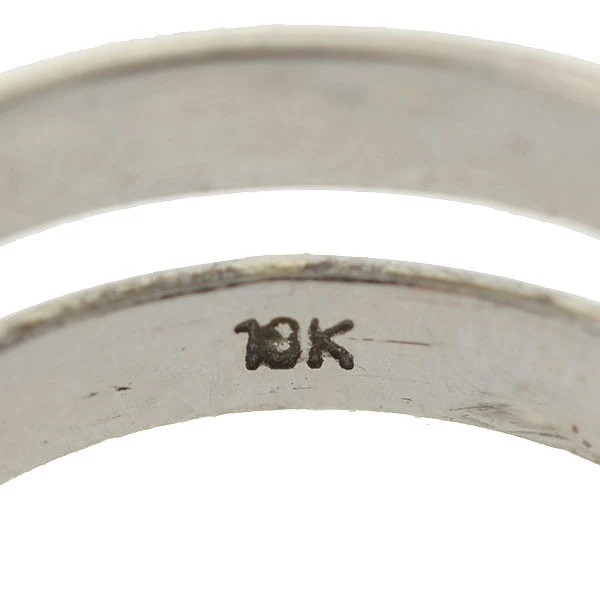Vintage 18kt White Gold Wrapped Band Ring - Image 6