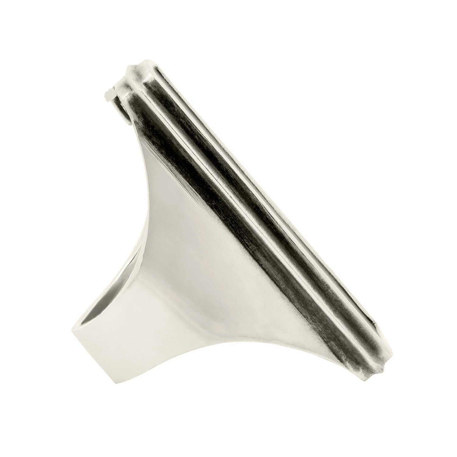 ANN DEMEULEMEESTER Estate Sterling Silver Mirror Ring - Image 2