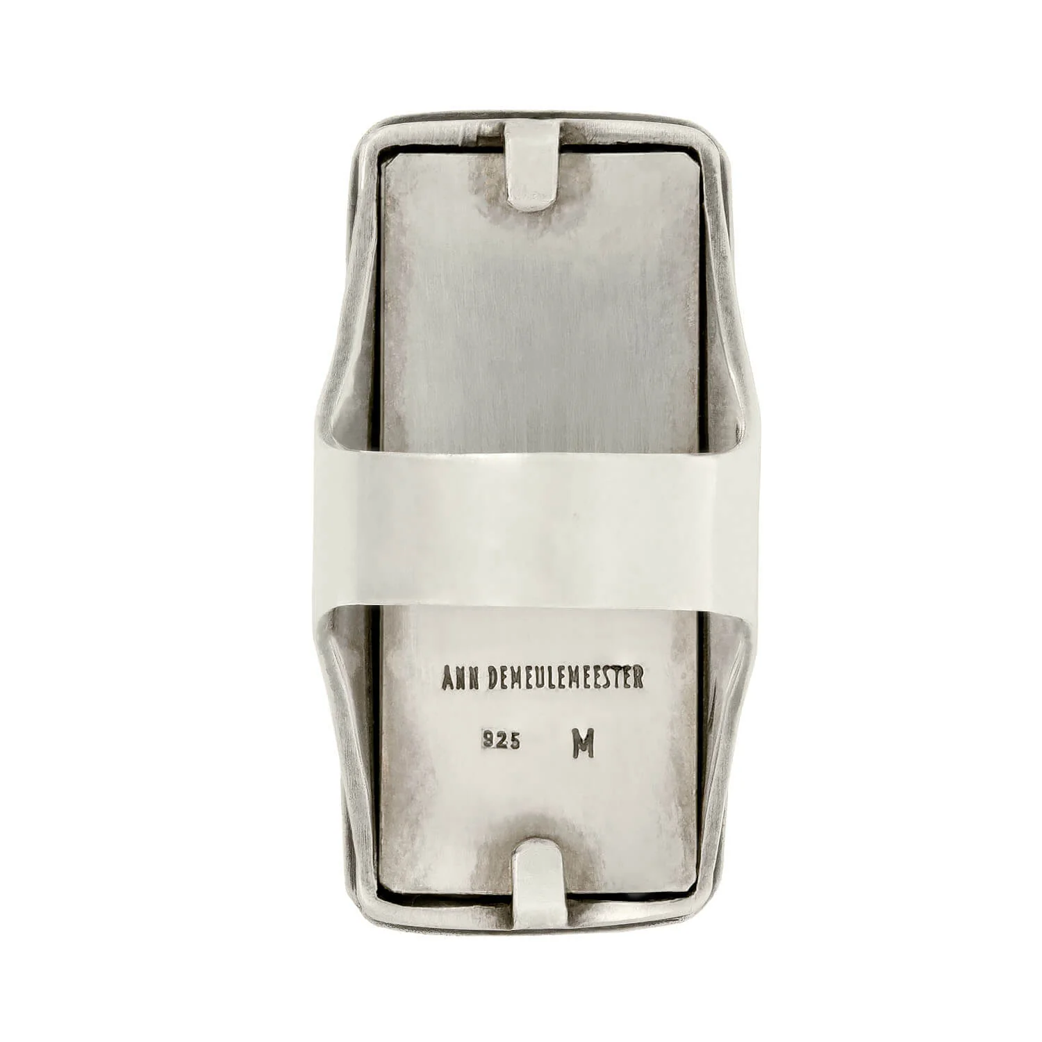 ANN DEMEULEMEESTER Estate Sterling Silver Mirror Ring - Image 5