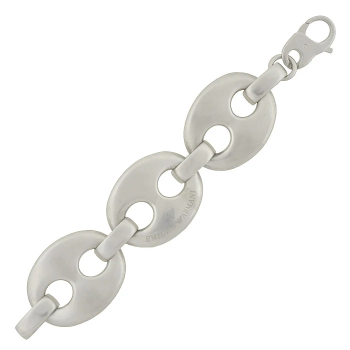 Rare Vintage Emporio Armani Sterling Silver Link Bracelet - Image 2