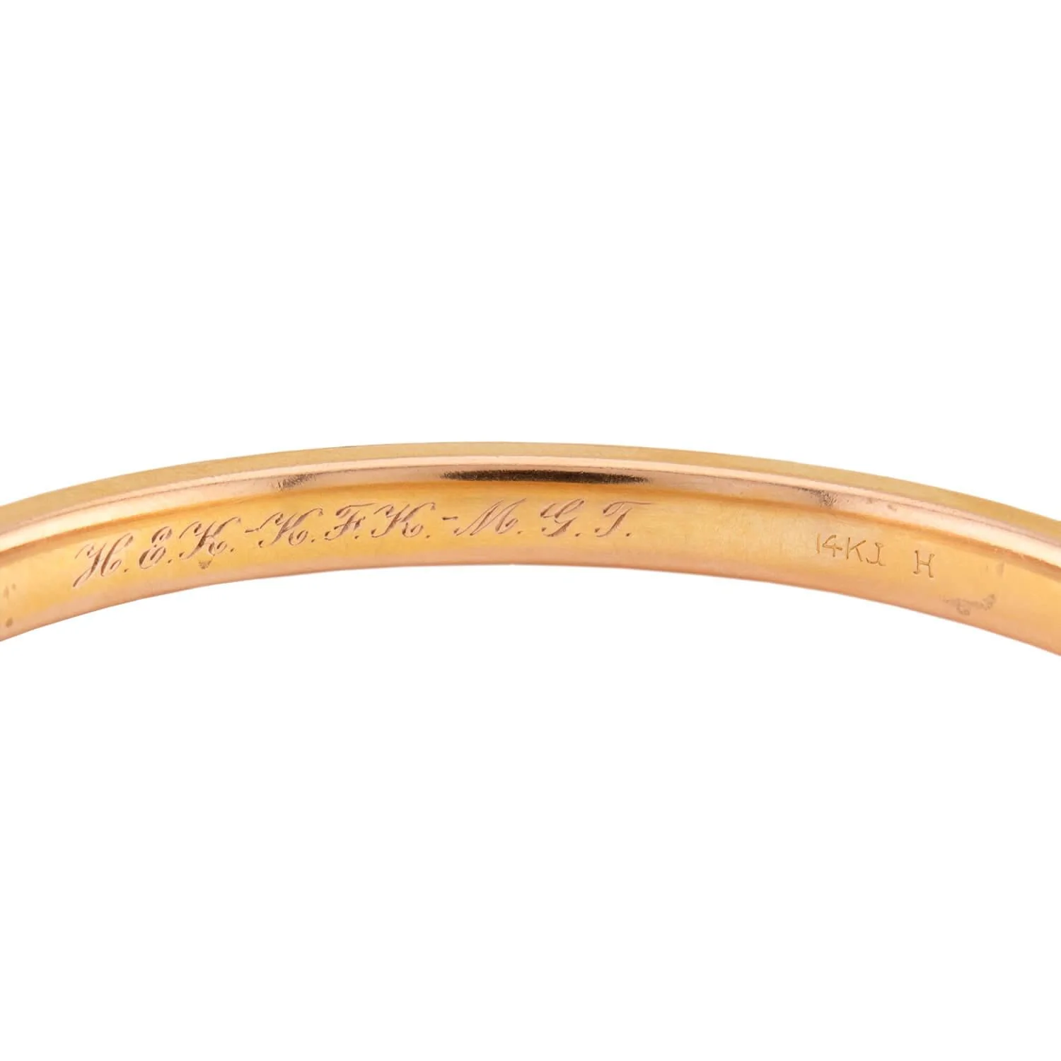 A.J. HEDGES & CO. Edwardian 14k Diamond & Sapphire Bangle - Image 6