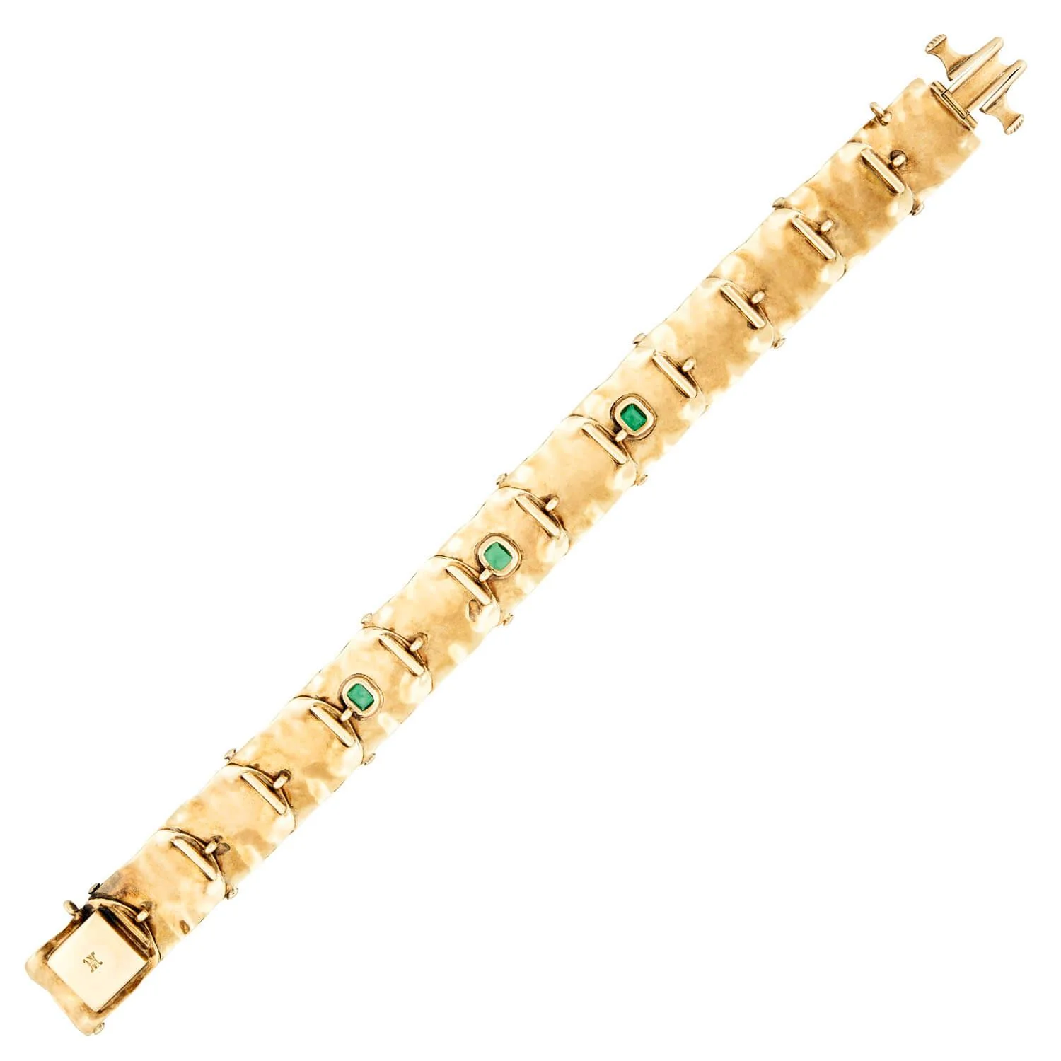 A.J. HEDGES & CO. Edwardian Mixed Metals Emerald Bracelet - Image 4