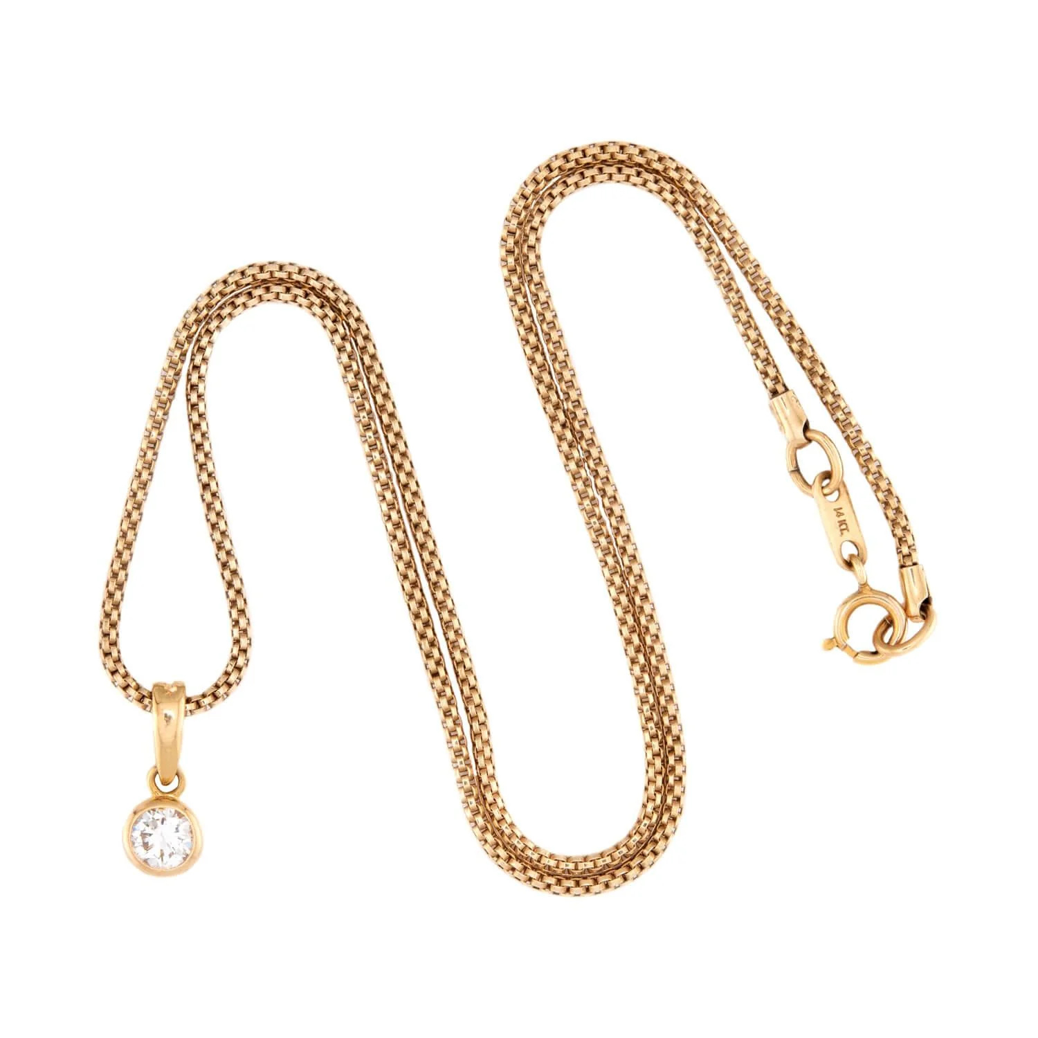 ADLER Estate 18k/14k Diamond Pendant Necklace - Image 2