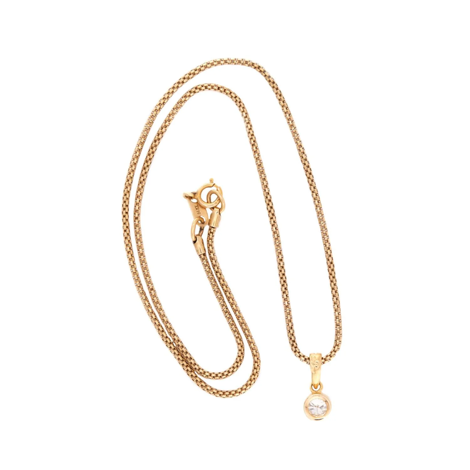 ADLER Estate 18k/14k Diamond Pendant Necklace - Image 4