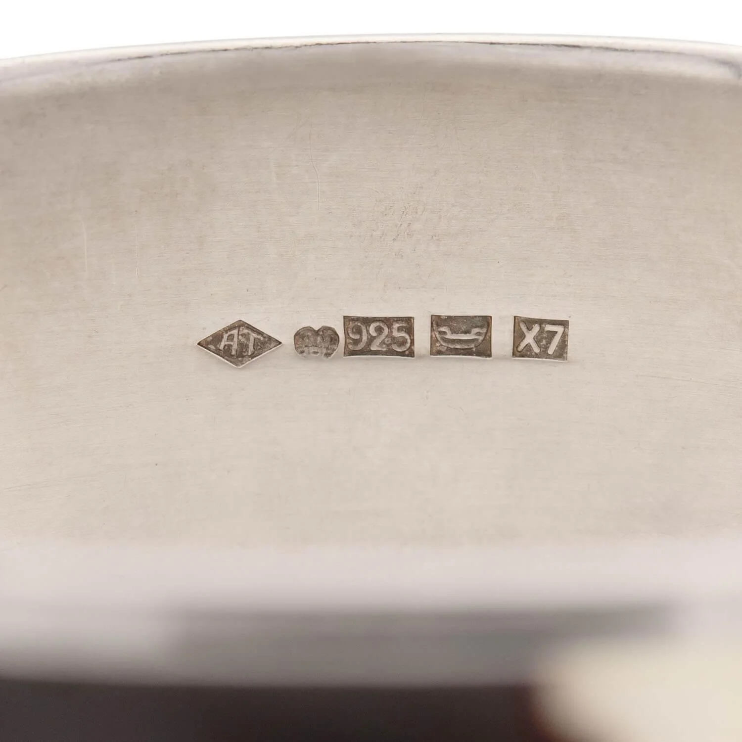 ALEXANDER TILLANDER Retro Sterling Silver Enamel Cuff - Image 4
