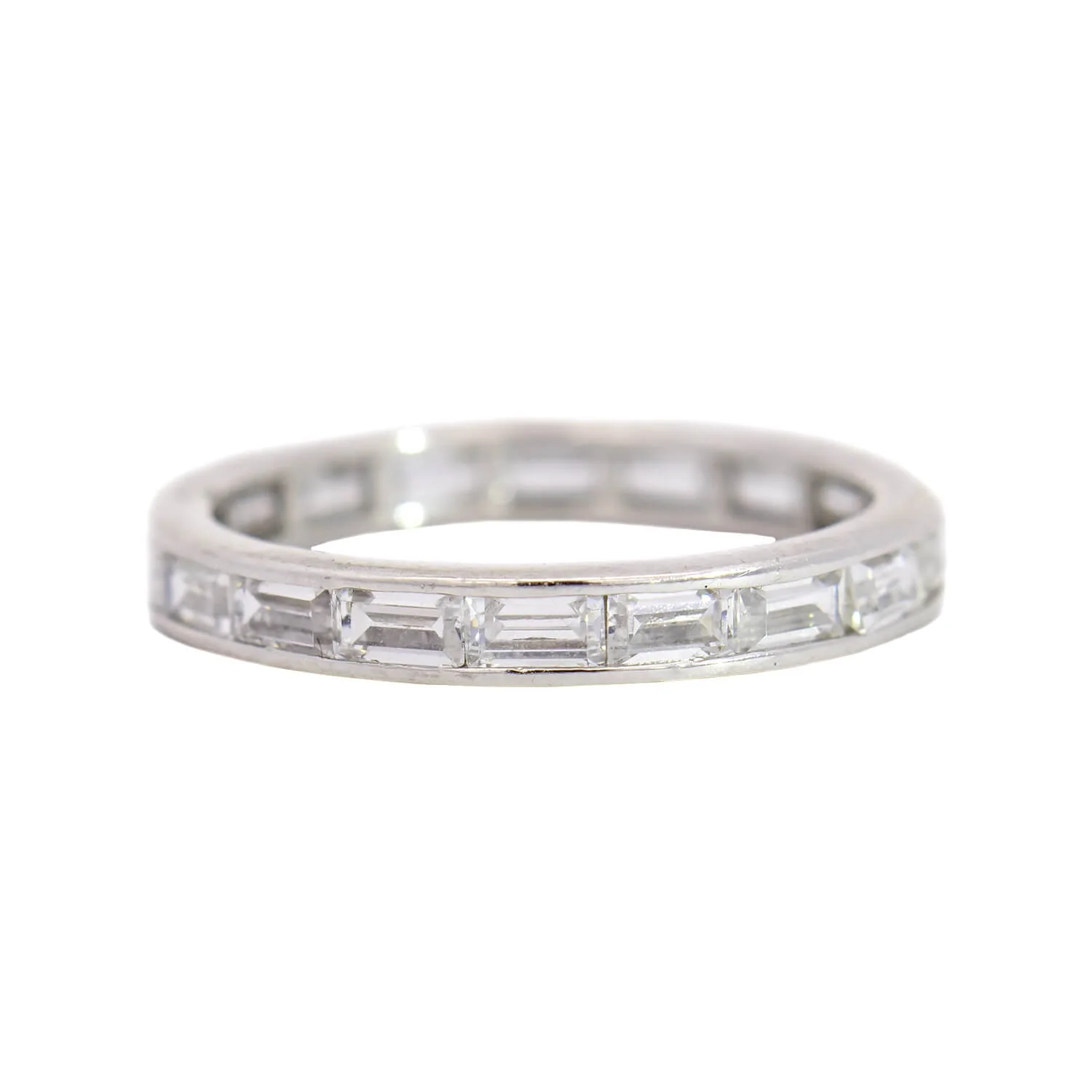 Art Deco 14k Bagette Diamond Eternity Band 1.70ctw - Image 2
