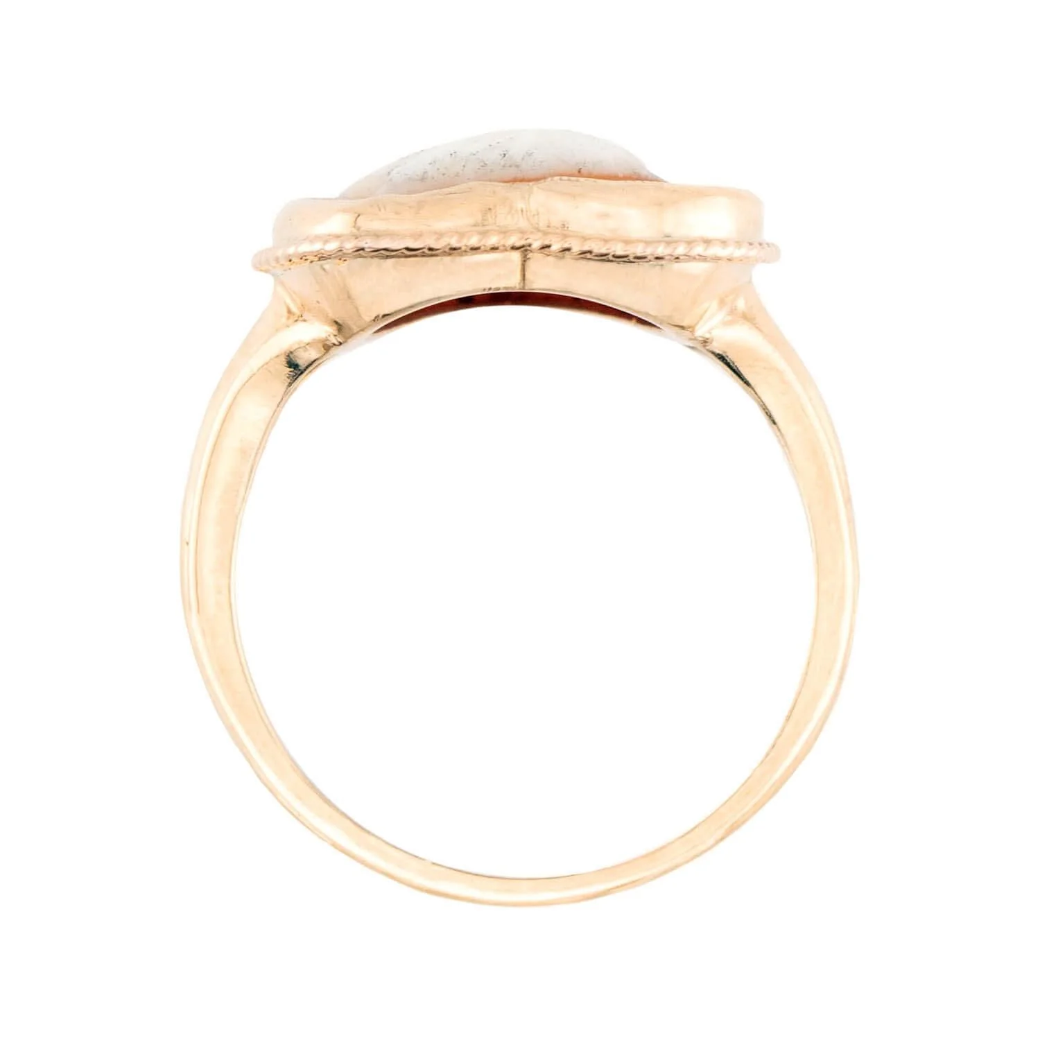 Art Deco 14k Cameo Heart Motif Ring - Image 3