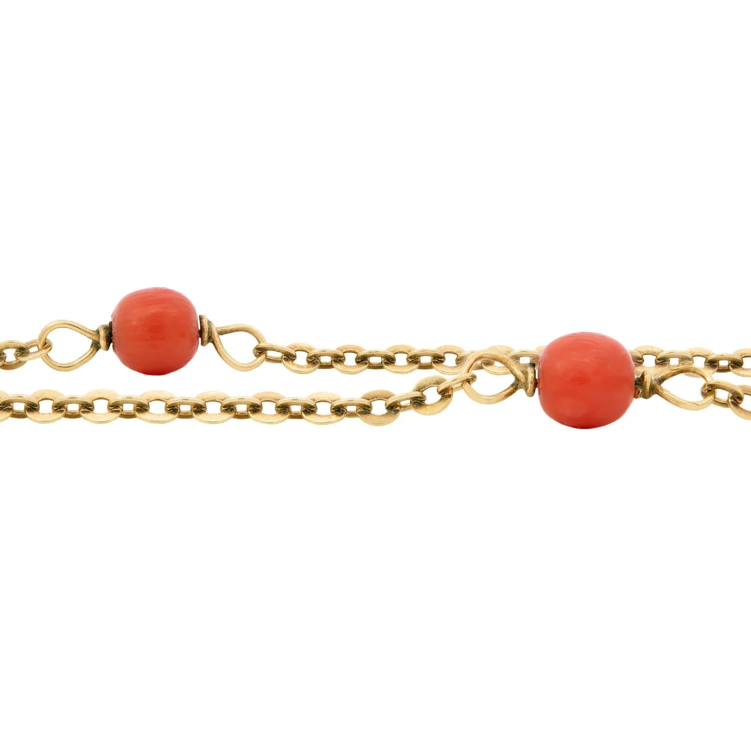 Art Deco 14k Coral Bead Necklace - Image 3