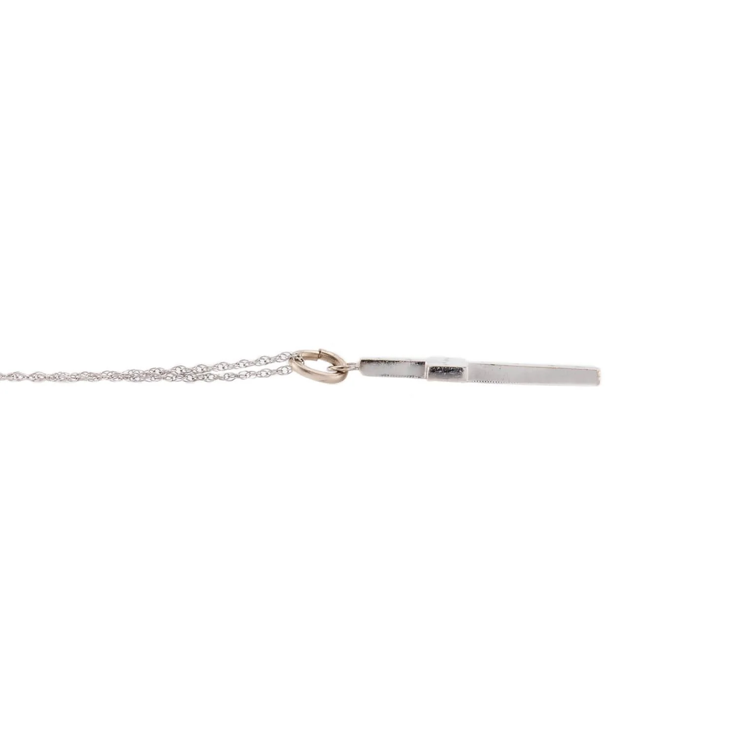 Art Deco 14k Diamond Cross Pendant Necklace - Image 3