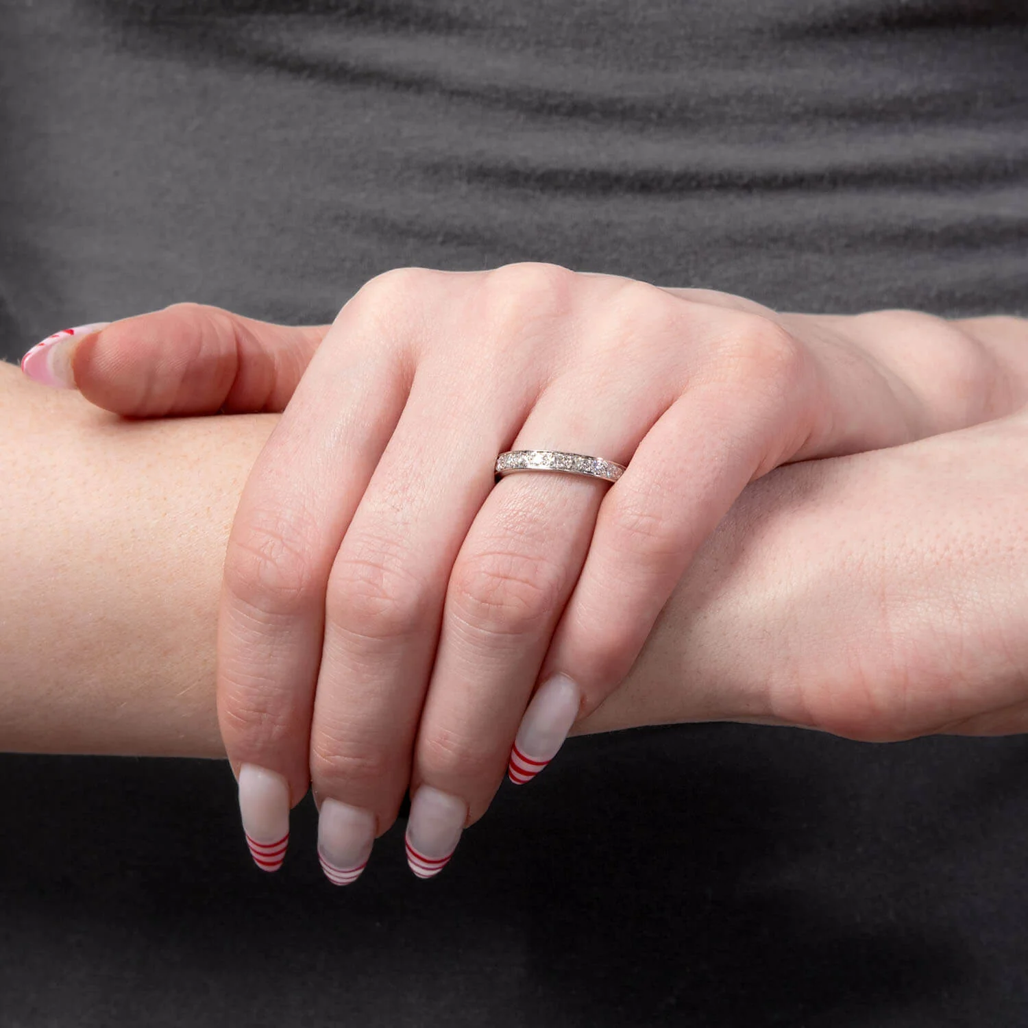Art Deco Platinum Diamond Eternity Band - Image 4