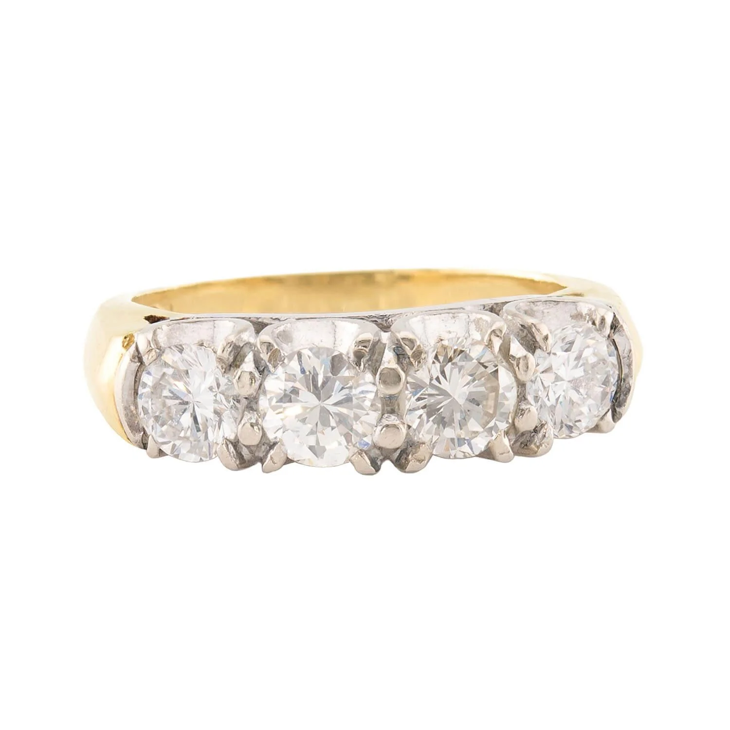Art Deco 14k Diamond Four Stone Ring - Image 2