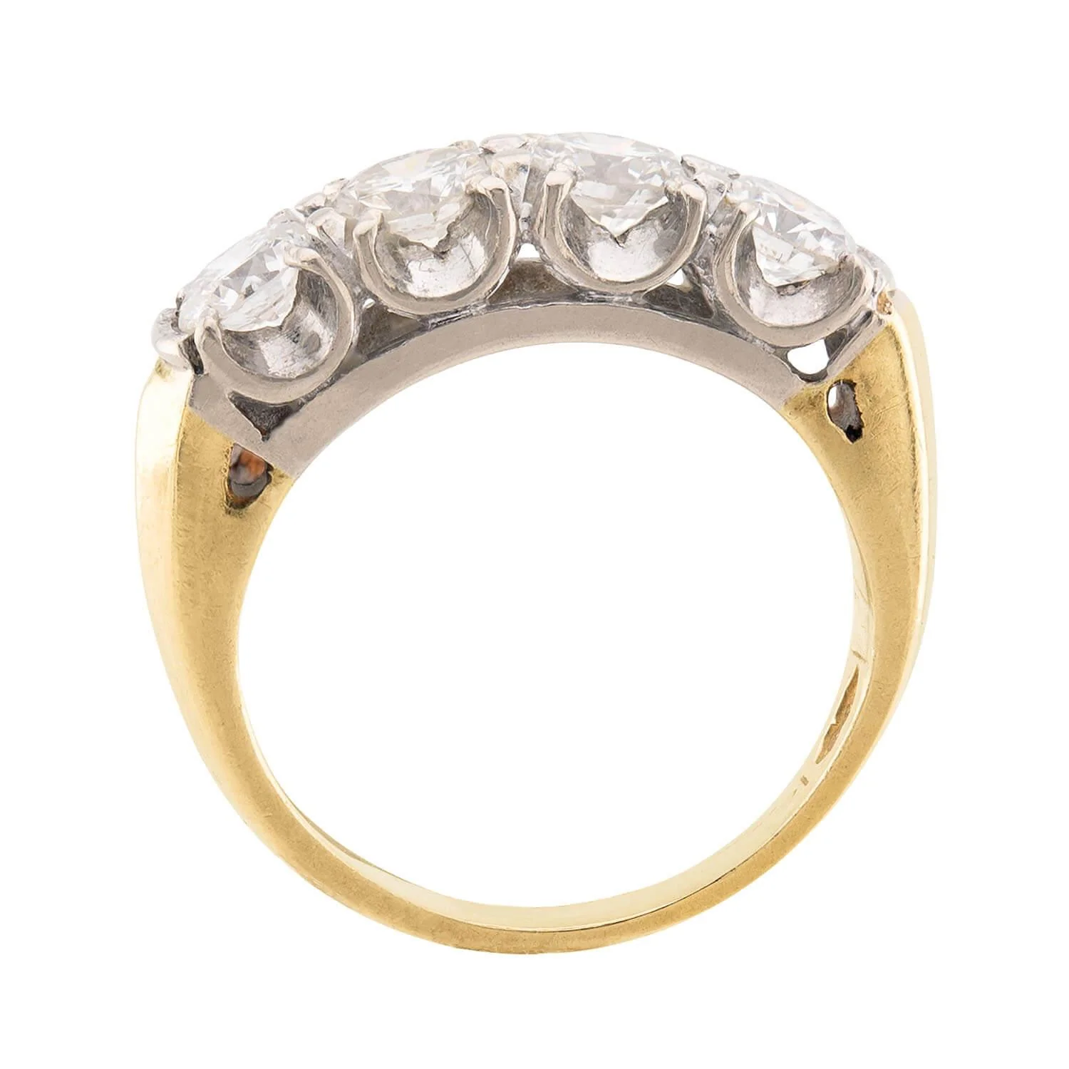 Art Deco 14k Diamond Four Stone Ring - Image 4