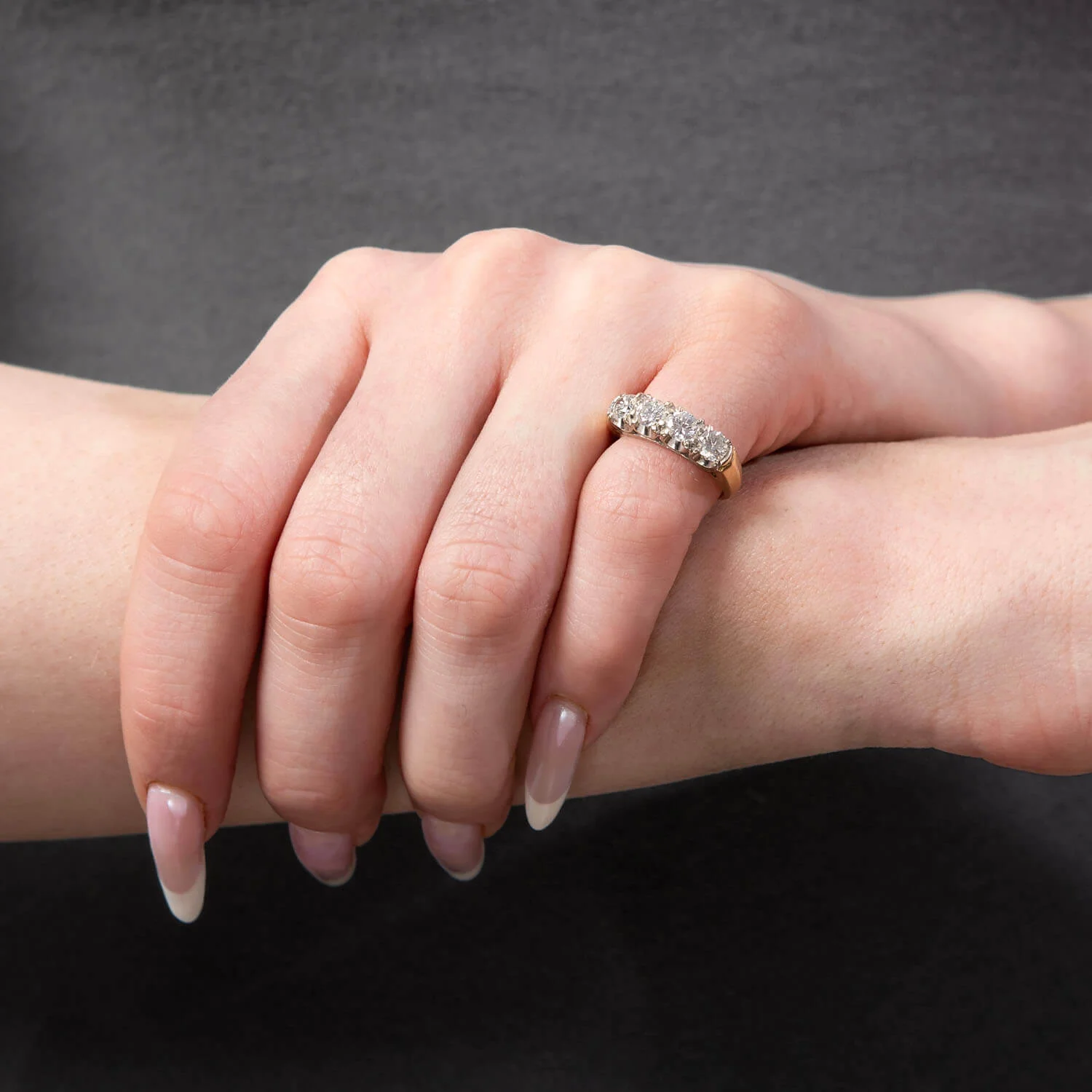 Art Deco 14k Diamond Four Stone Ring - Image 7