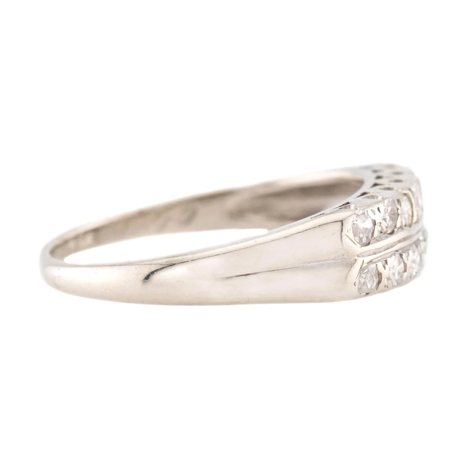 Art Deco 14k Diamond Half Band - Image 3