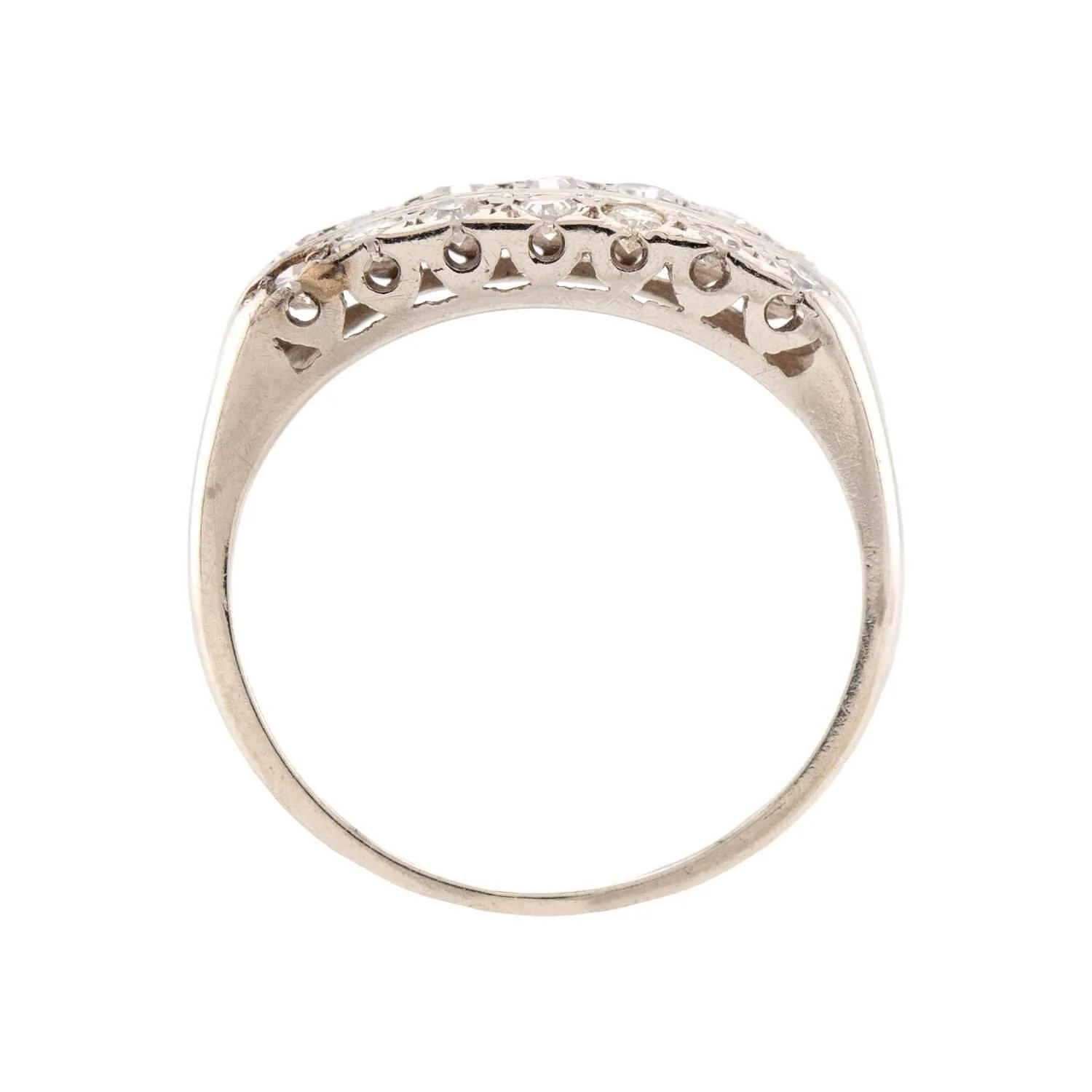 Art Deco 14k Diamond Half Band - Image 4