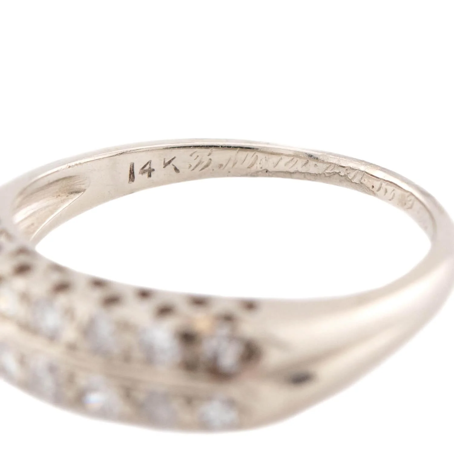 Art Deco 14k Diamond Half Band - Image 6